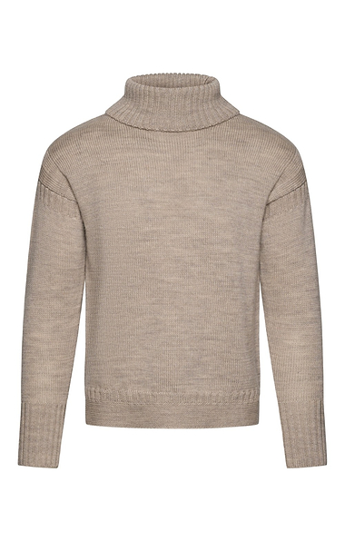 Pure New Wool Guernsey Roll Neck