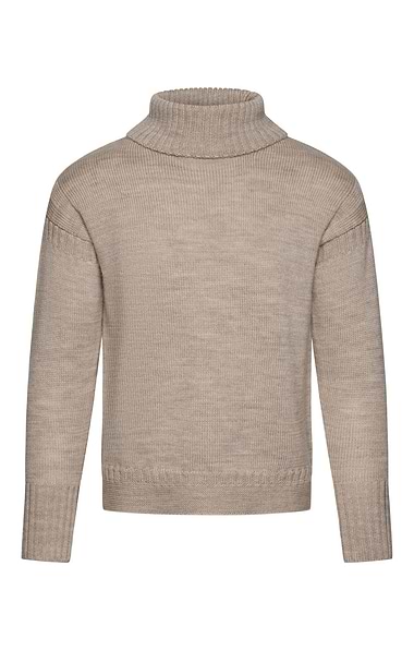 Pure New Wool Guernsey Roll Neck