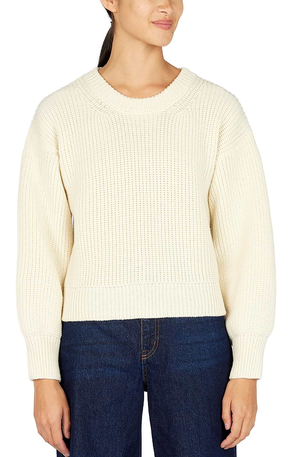 Ladies Nuada Wool Rib Crew Neck Jumper