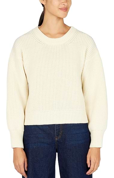Ladies Nuada Wool Rib Crew Neck Jumper