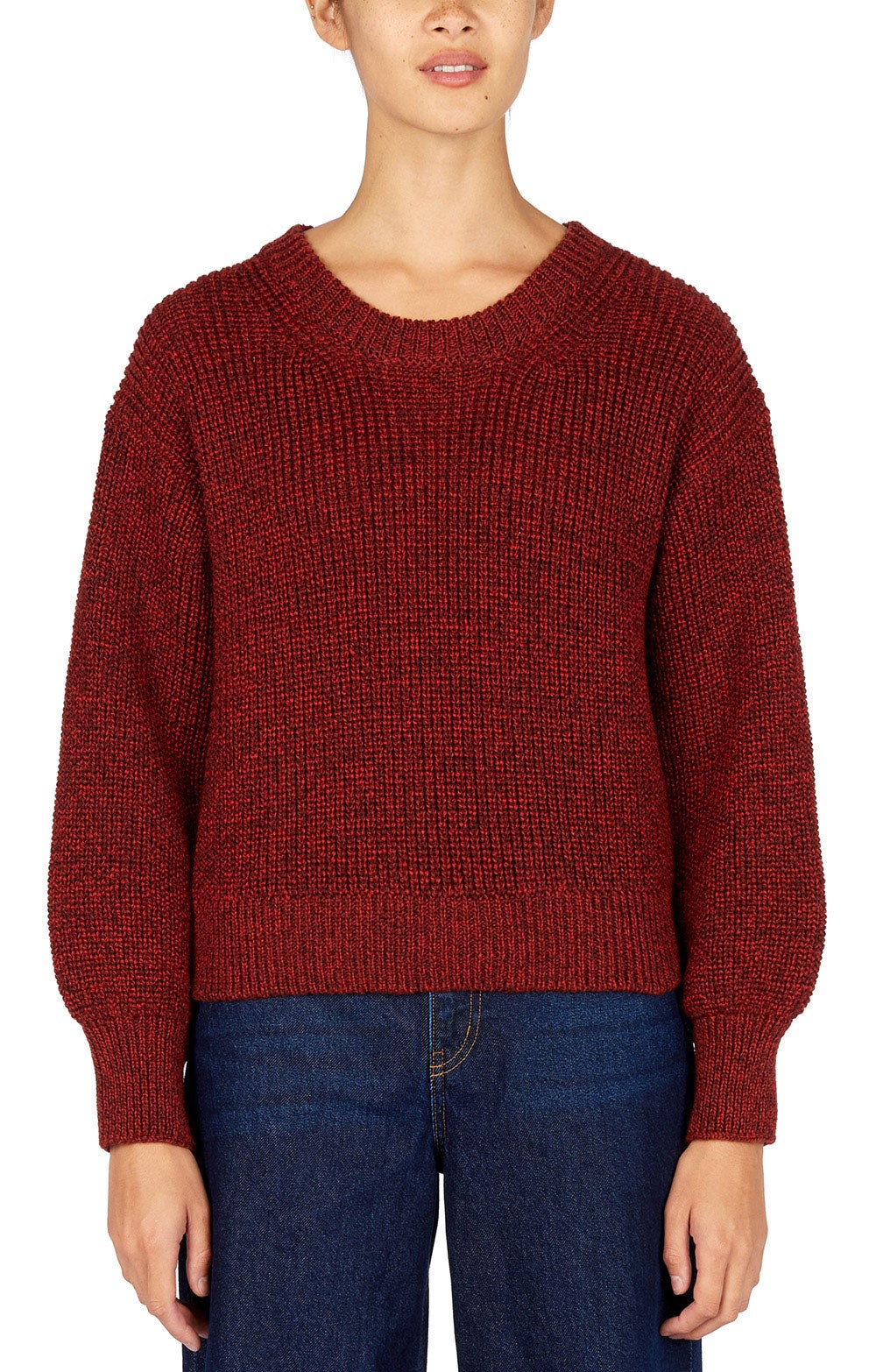 Ladies Nuada Wool Rib Crew Neck Jumper