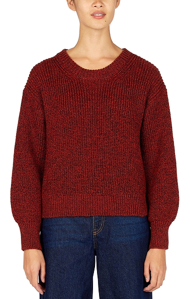 Ladies Nuada Wool Rib Crew Neck Jumper