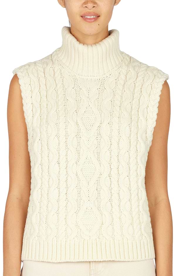 Ladies Fia Cable Wool Vest
