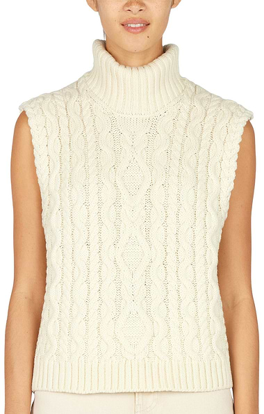 Ladies Fia Cable Wool Vest