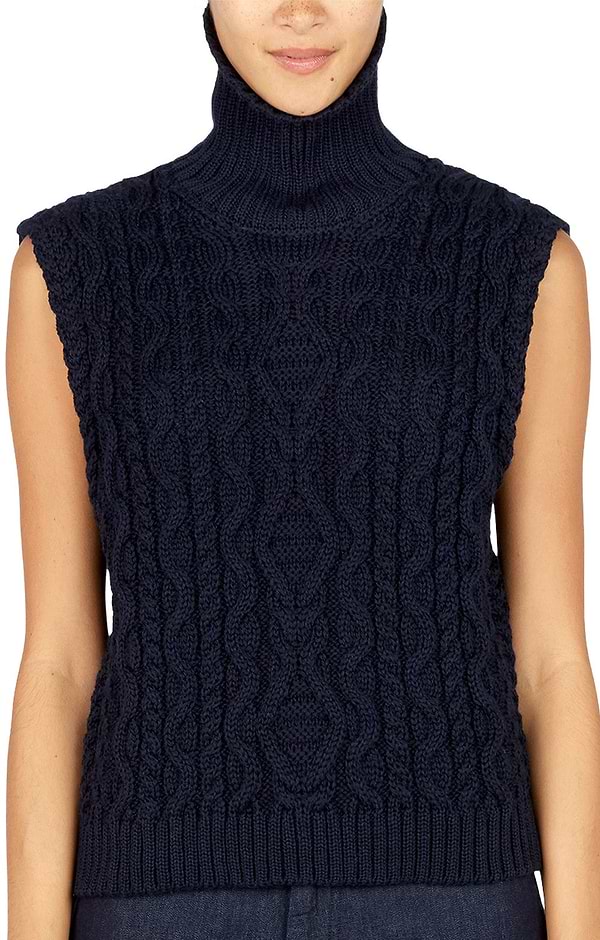 Ladies Fia Cable Wool Vest