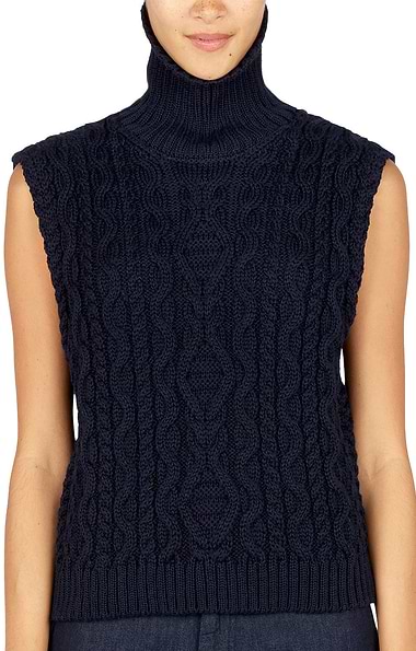 Ladies Fia Cable Wool Vest
