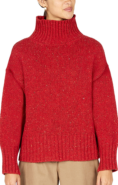Ladies Wool/Cashmere Paige Polo Neck Jumper