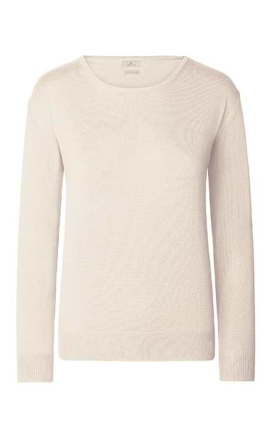 Ladies Cotton & Cashmere Crew Neck