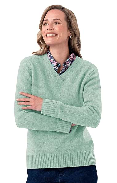 Ladies Lambswool V Neck