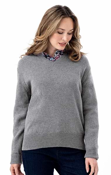 Ladies Lambswool V Neck