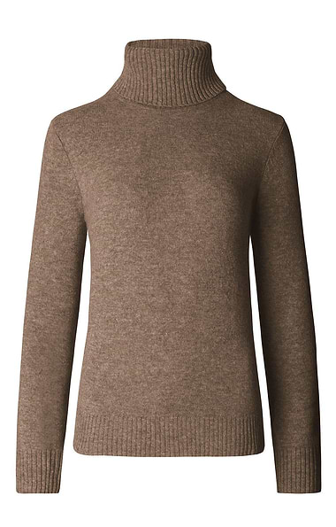 Ladies Lambswool Roll Neck Jumper