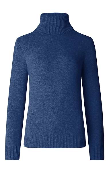 Ladies Lambswool Roll Neck Jumper