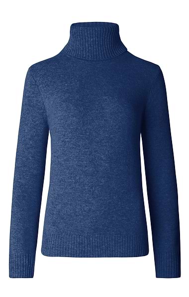 Ladies Lambswool Roll Neck Jumper