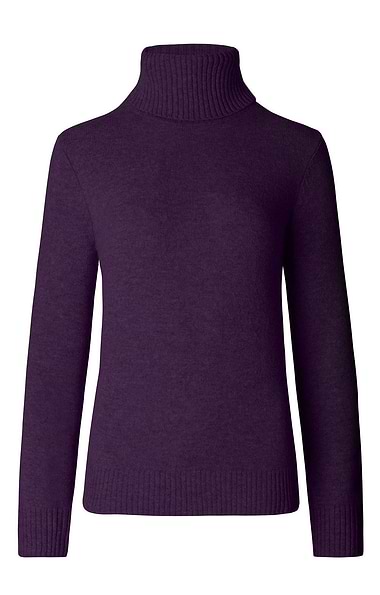 Ladies Lambswool Roll Neck Jumper