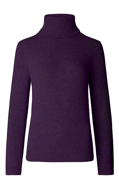 Ladies Lambswool Roll Neck Jumper