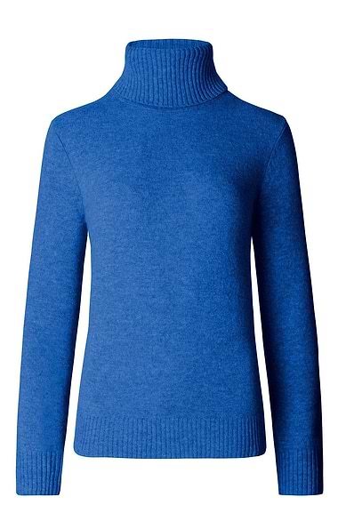 Ladies Lambswool Roll Neck Jumper