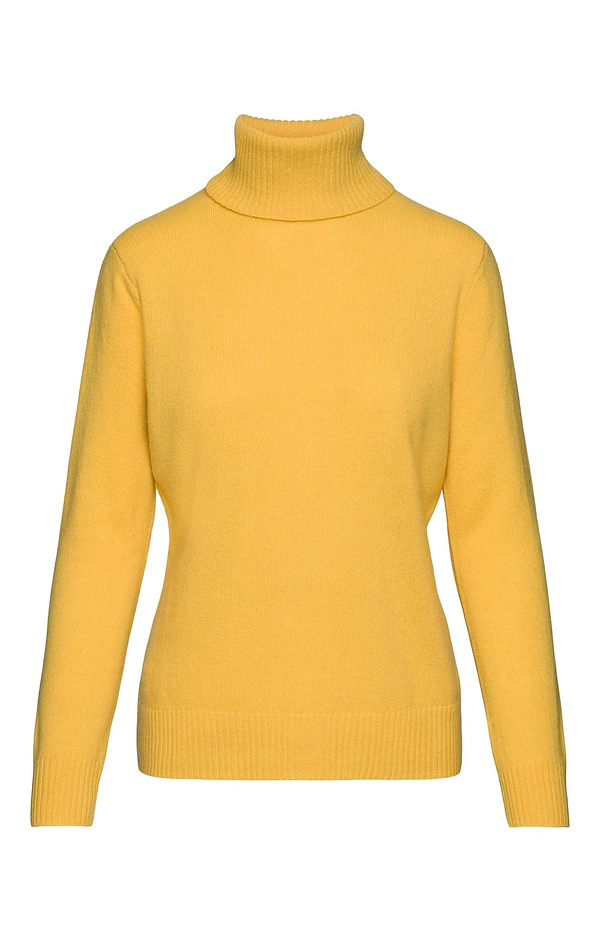Ladies Lambswool Roll Neck Jumper