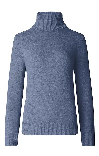 Ladies Lambswool Roll Neck Jumper