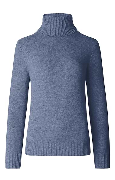 Ladies Lambswool Roll Neck Jumper