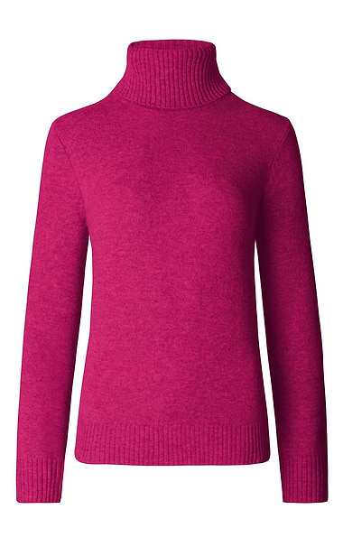 Ladies Lambswool Roll Neck Jumper