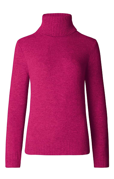 Ladies Lambswool Roll Neck Jumper
