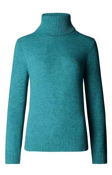 Ladies Lambswool Roll Neck Jumper