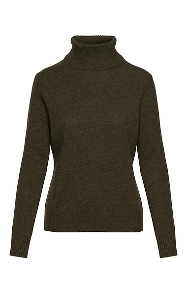Ladies Lambswool Roll Neck Jumper