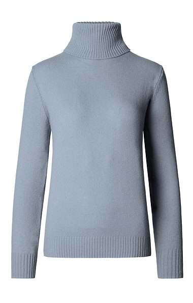 Ladies Lambswool Roll Neck Jumper