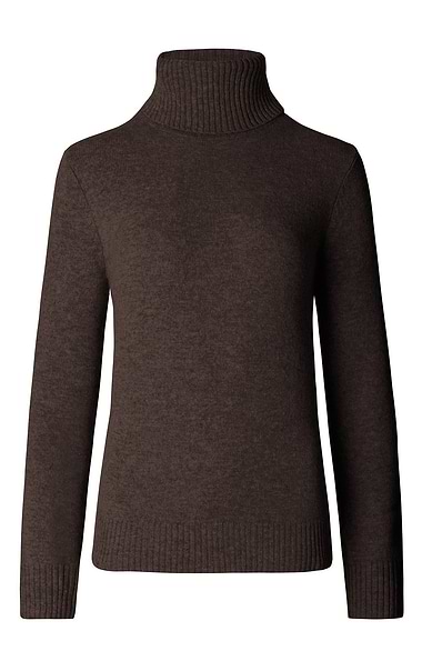 Ladies Lambswool Roll Neck Jumper