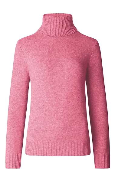 Ladies Lambswool Roll Neck Jumper