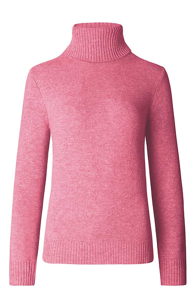 Ladies Lambswool Roll Neck Jumper