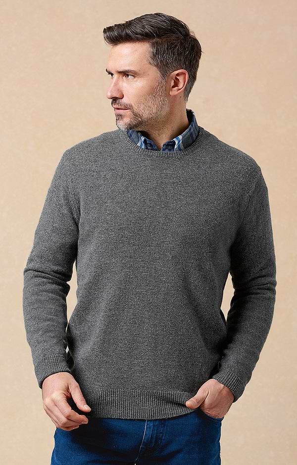 Men's Lambswool Crew Neck