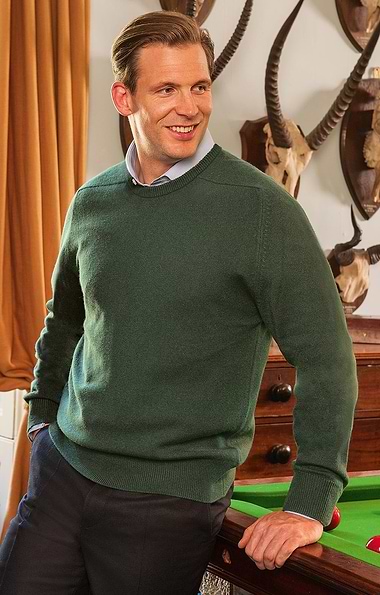 Men's Lambswool Crew Neck