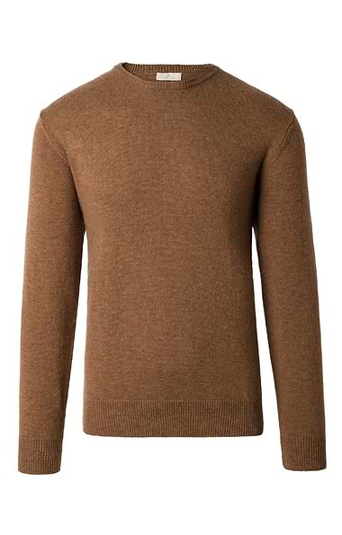 Men's Brown Lambswool Knitwear