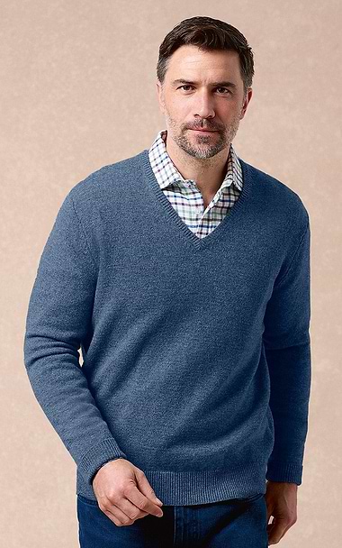 Men's Lambswool V Neck