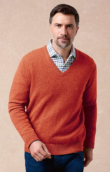 Men's Lambswool V Neck
