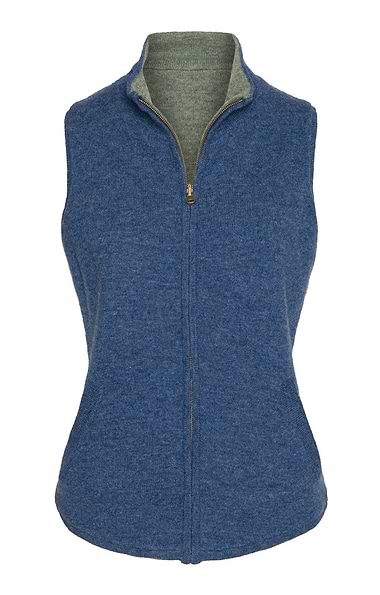 Ladies Lambswool Reversible Gilet
