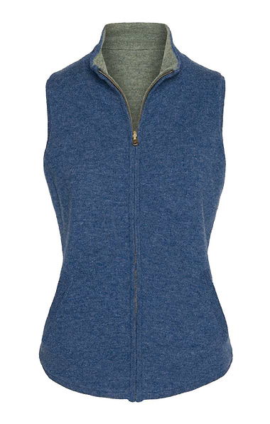 Ladies Lambswool Reversible Gilet