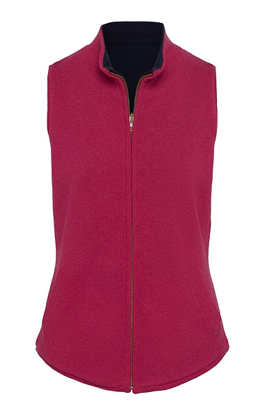 Ladies Lambswool Reversible Gilet