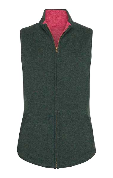Ladies Lambswool Reversible Gilet