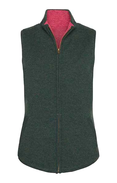 Ladies Lambswool Reversible Gilet