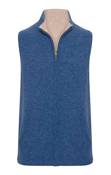 Men's Lambswool Reversible Gilet