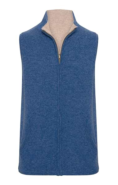 Men's Lambswool Reversible Gilet