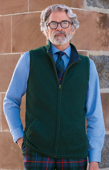 Men's Lambswool Reversible Gilet