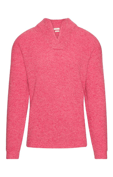 Men's Lambswool Ribbed Shirt Neck Jumper