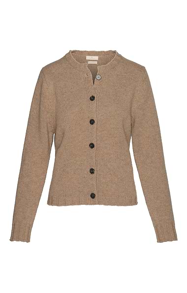 Ladies Lambswool Box Crew Cardigan