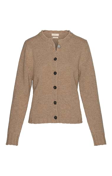 Ladies Lambswool Box Crew Cardigan