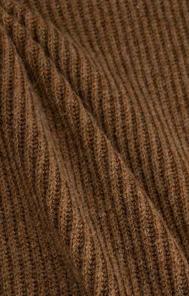 Ladies Lambswool Ribbed Gold Button Half Neck Jumper