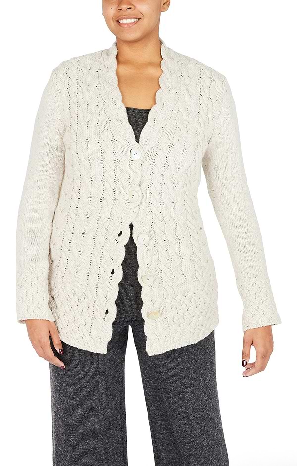 Ladies Horseshoe Cable Cardigan