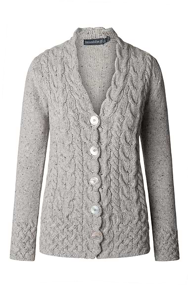 Ladies Horseshoe Cable Cardigan